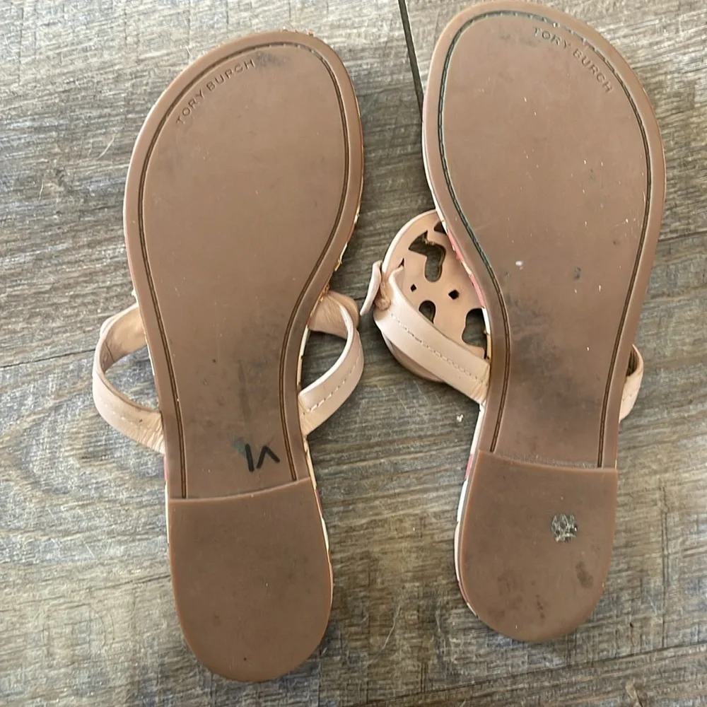 Tory Burch leather logo Miller flip flop Sandals
